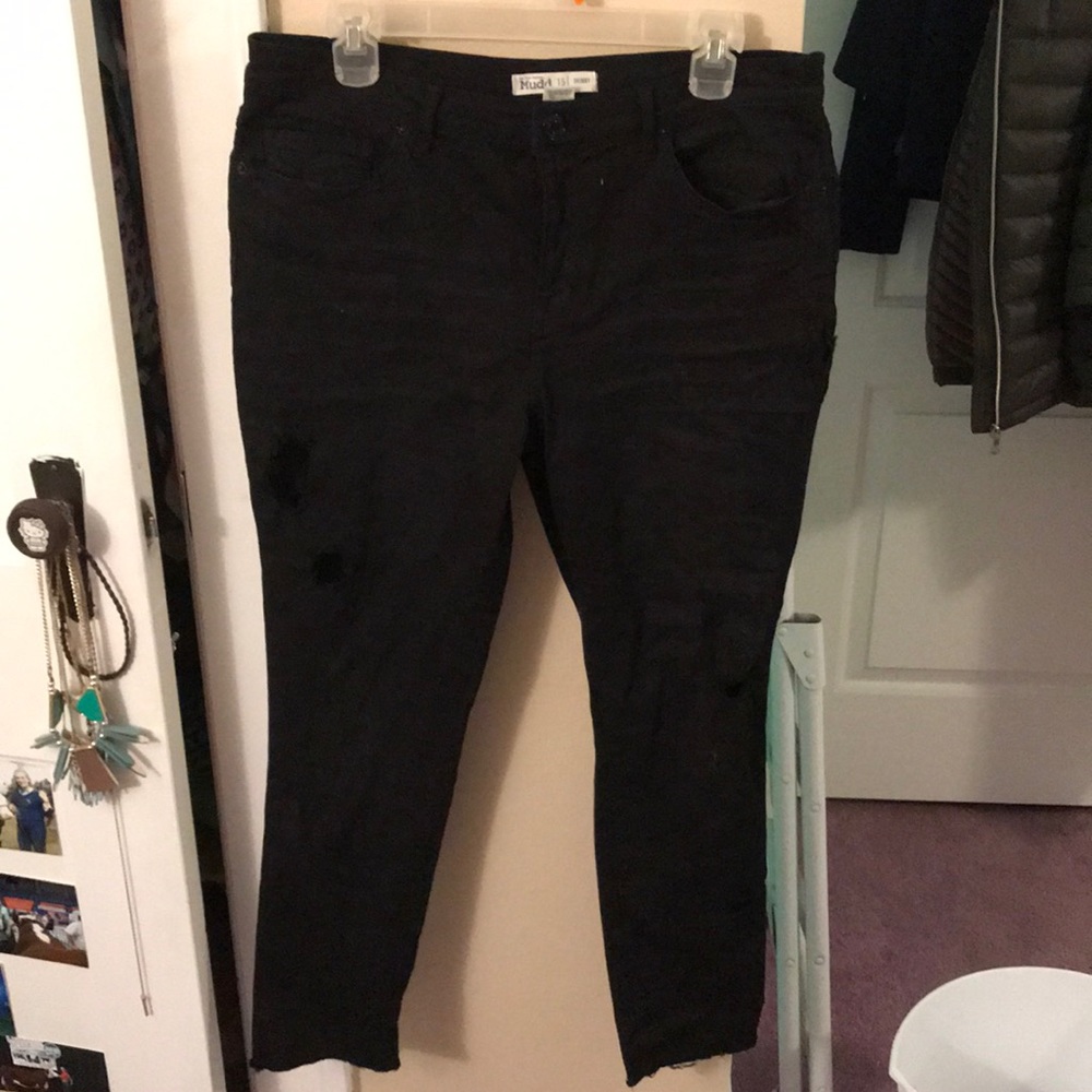 Mudd Black Distressed Skinny Jeans